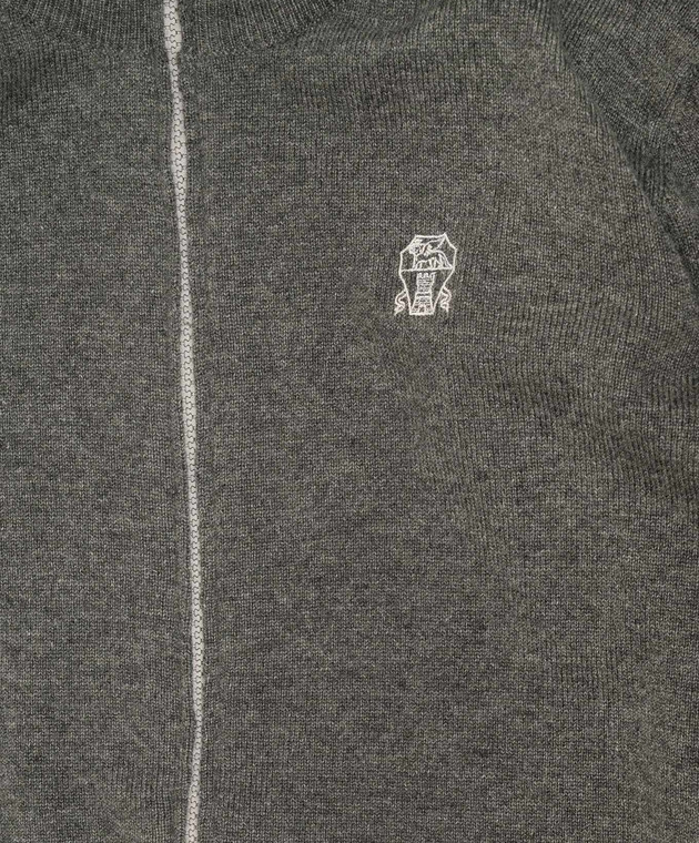 Brunello Cucinelli Серый кардиган из кашемира B22M10026C изображение 3