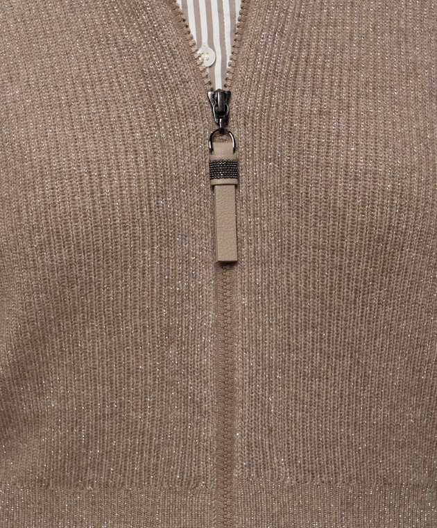Brunello Cucinelli Коричневый кардиган с кашемиром M1E224716 изображение 5