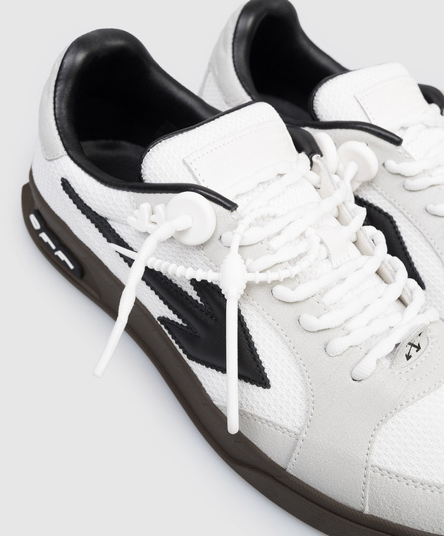 Off-White Білі комбіновані кросівки End Of Play з емблемою OMIA2ALS26FAB001 зображення 5