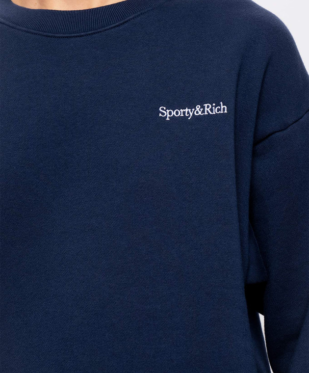 Sporty & Rich Синій світшот ST10384300BL106 зображення 5