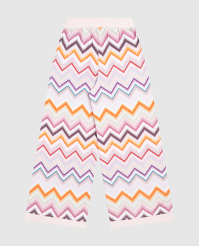 Missoni Дитячі рожеві спортивні штани з принтом MZ6A30Z3183