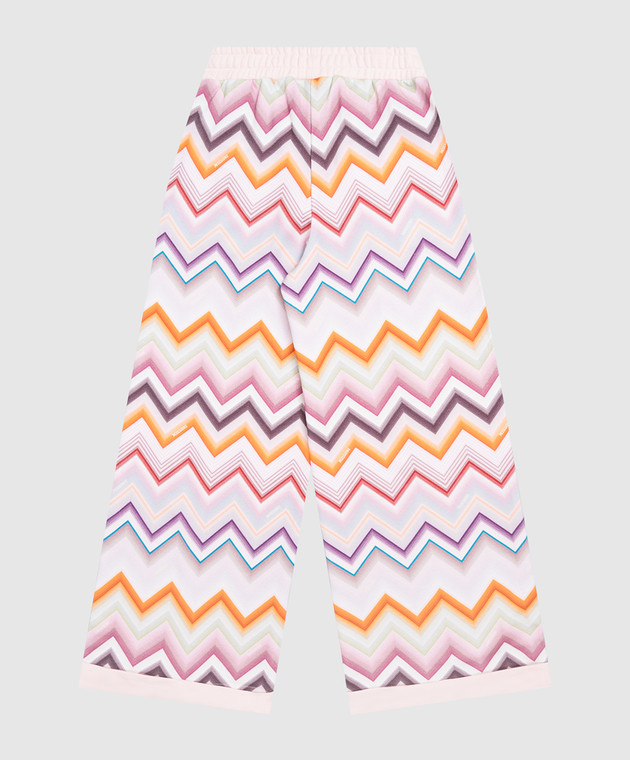 Missoni Детские розовые спортивные штаны с принтом MZ6A30Z3183 изображение 2