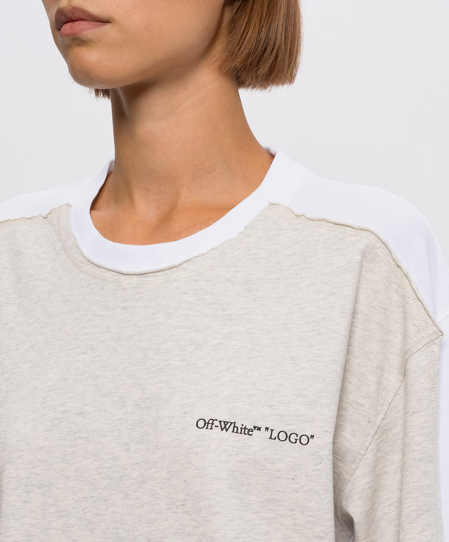 Off-White Лонгслив с принтом логотипа 2FB00565T изображение 5