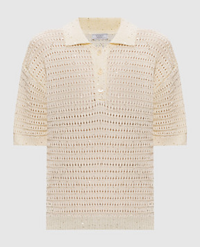 Peserico Желтый топ с воротником-поло S99120F0509110