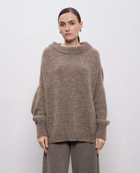 Demiur Коричневый свитер с шерстью альпаки и кашемиром TIFF301