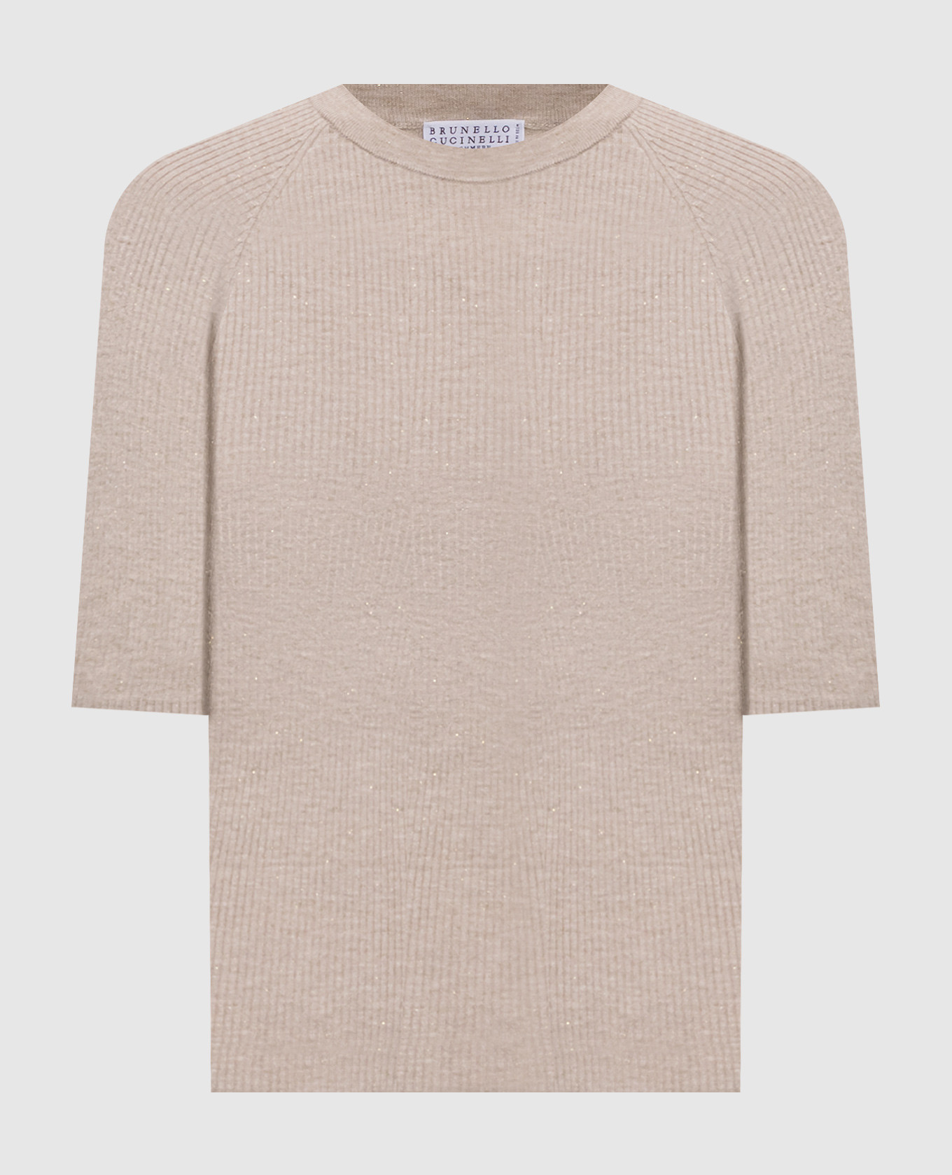 

Бежевый топ с кашемиром с люрексом, Топы