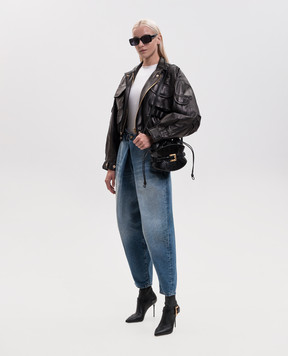 Balmain Сині джинси з ефектом потертості HF1MH060DG26