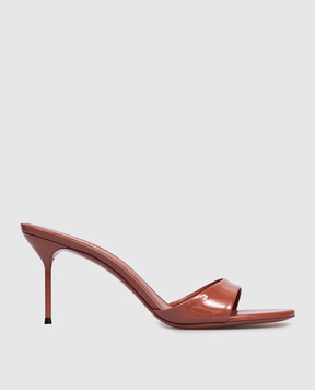 Paris Texas Коричневі шкіряні лаковані мюлі Lidia PX1141XVN01