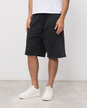 Comme des Fuckdown Чорні шорти з принтом логотипа FMS6CFABM01922