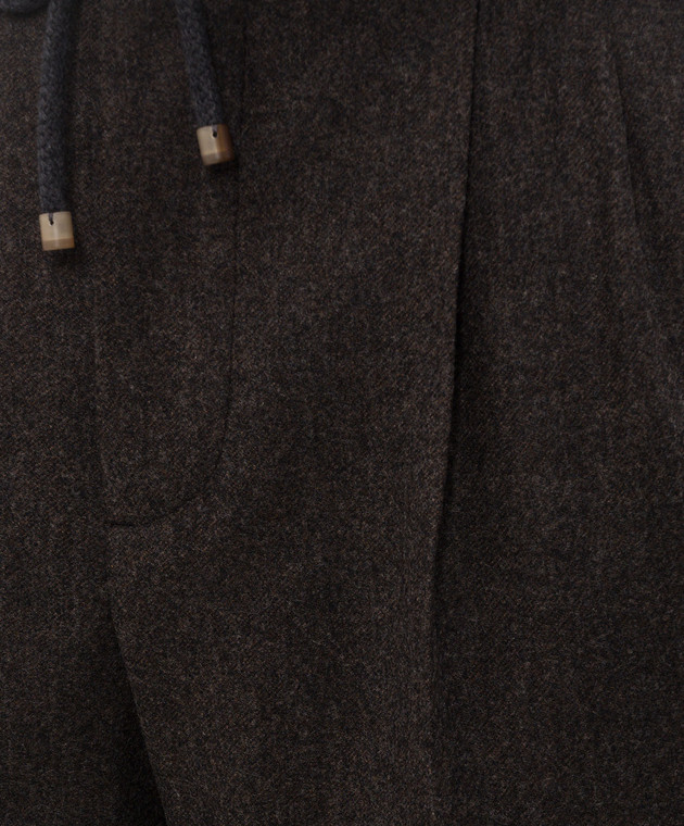 Brunello Cucinelli Штани коричневого кольору з вовни M038PE1710 зображення 5