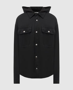 Palm Angels s Черная рубашка с капюшоном PMES021F24FAB001