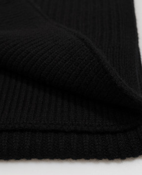 Bertolo Cashmere Черный шарф из кашемира 000121000005