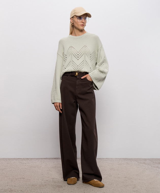 Twinset Зеленый свитер с шерстью 262TP3191 изображение 2