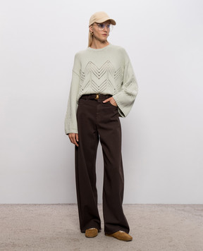 Twinset Зеленый свитер с шерстью 262TP3191