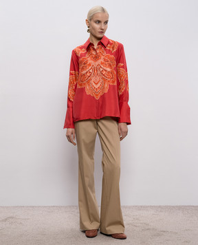 Momoni Красная блуза NINA из шелка MOSH005MO02