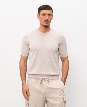 Brunello Cucinelli Бежева футболка M29805200