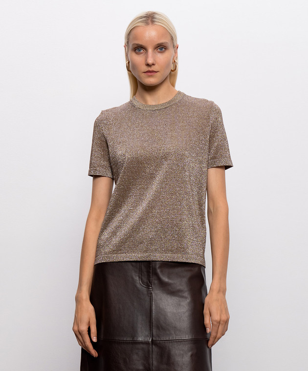 Missoni Бежева футболка з люрексом DC26SN02BK01H3 зображення 3
