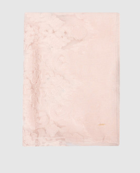 Twinset Розовый шарф с узором 261TA4320