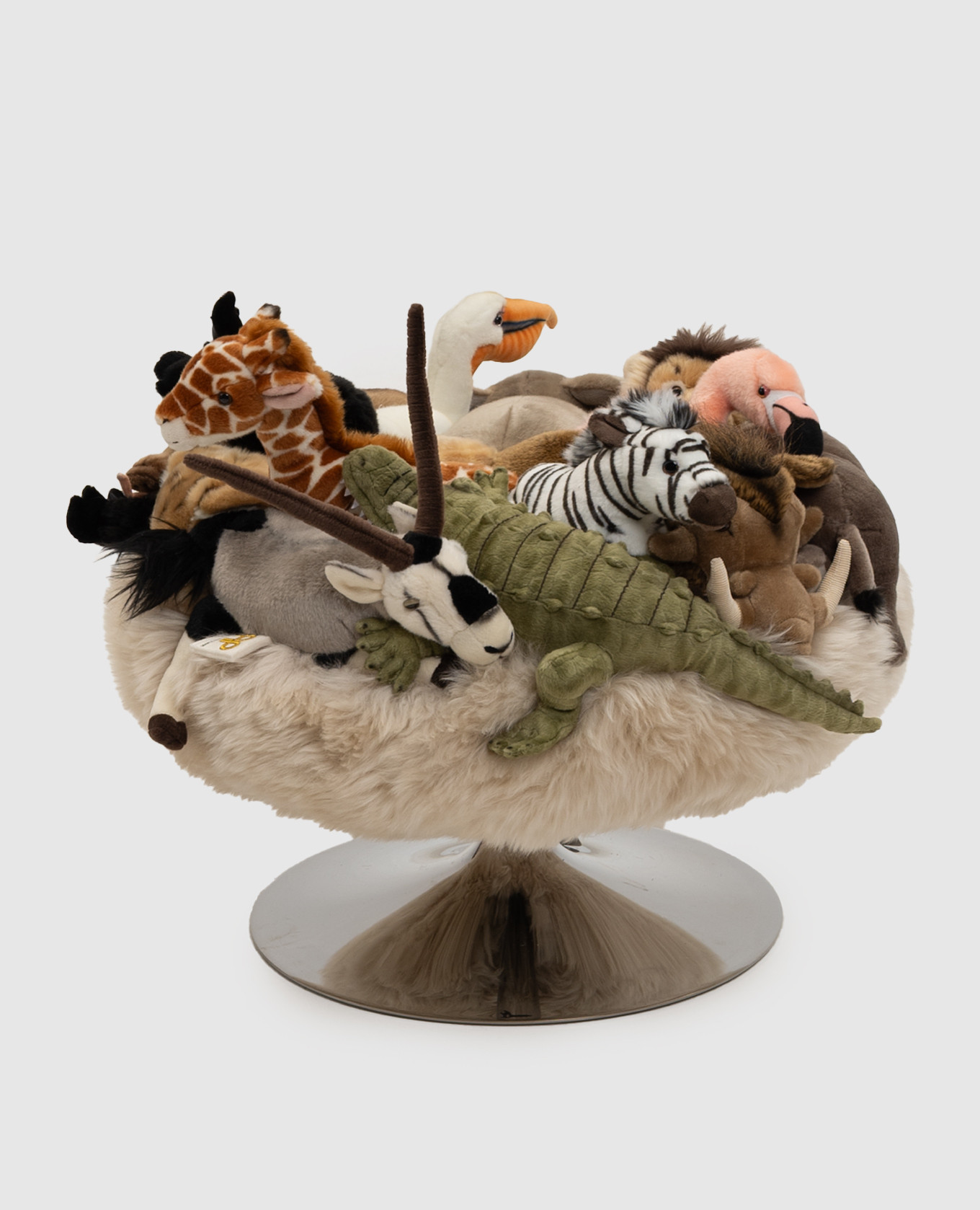 

Мягкий пуф SAFARI с аппликациями, Разноцветный, Мебель