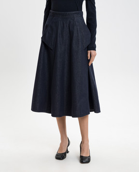 Max Mara Синя джинсова спідниця міді MXMVISONE MXMVISONE