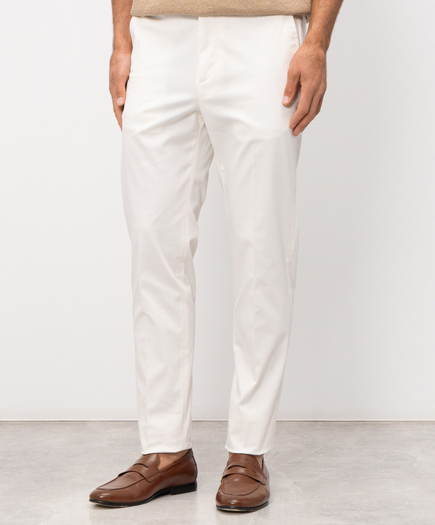Peserico Брюки цвета айвори из хлопка R5472502448 изображение 3