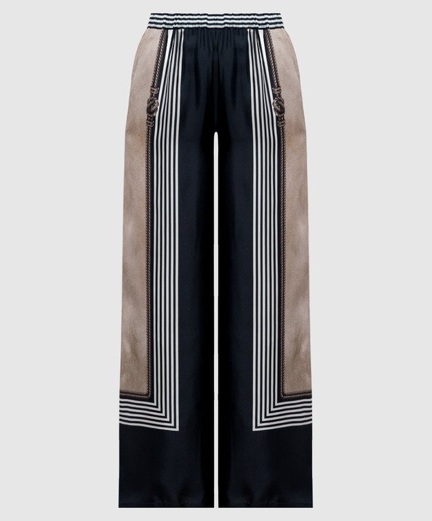 Max Mara Штани палаццо CARABO із шовку MXMCARABO