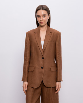 Brunello Cucinelli Коричневий жакет з льону MH5277519