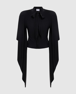 Vetements Чорна блуза з акцентними плечима WH27BL134B