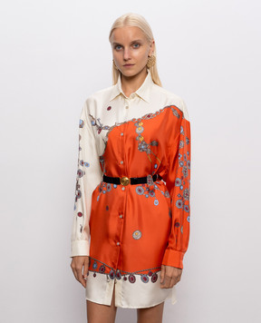 Versace Сукня-сорочка із шовку в принт 10254951A18636