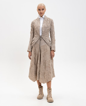 Marc Le Bihan Бежевий жакет з вовни асиметричного крою 2235