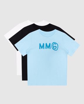Maison Margiela MM6 Дитячий набір футболок з принтом логотипа M61016MM04I