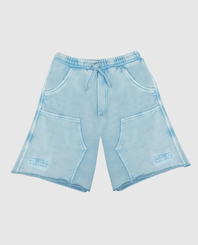 Maison Margiela MM6 Дитячі блакитні шорти з емблемою M60967MM07L