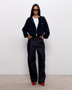 Givenchy Белая майка в рубчик BW70FPP7BR