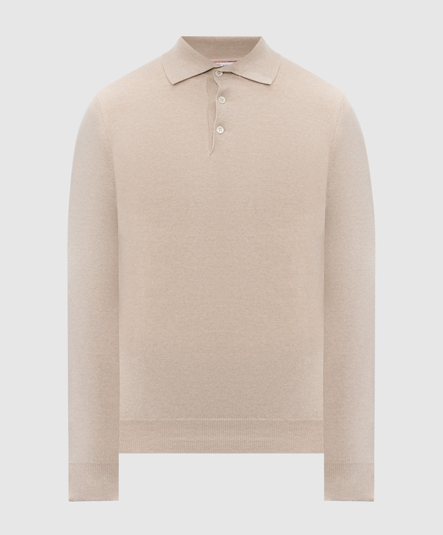 Brunello Cucinelli Бежевое поло из кашемира M2200295