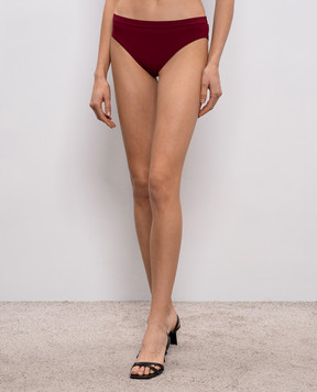 Jil Sander Бордовые трусики от купальника с логотипом J40SG0104J20011