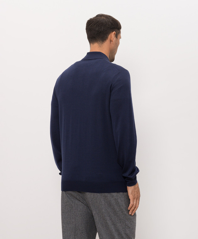 Brunello Cucinelli Поло синего цвета M2400295 изображение 4