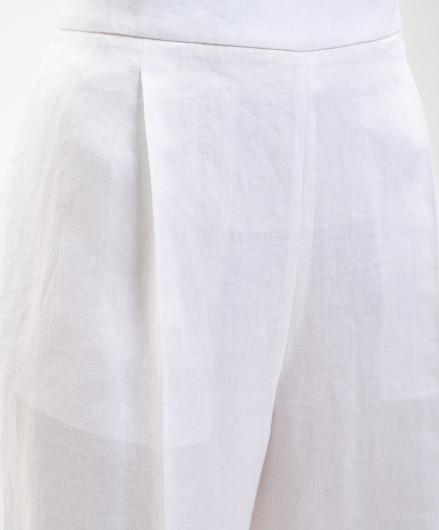 Agnona Белые бермуды из льна T81103XU3049 изображение 4