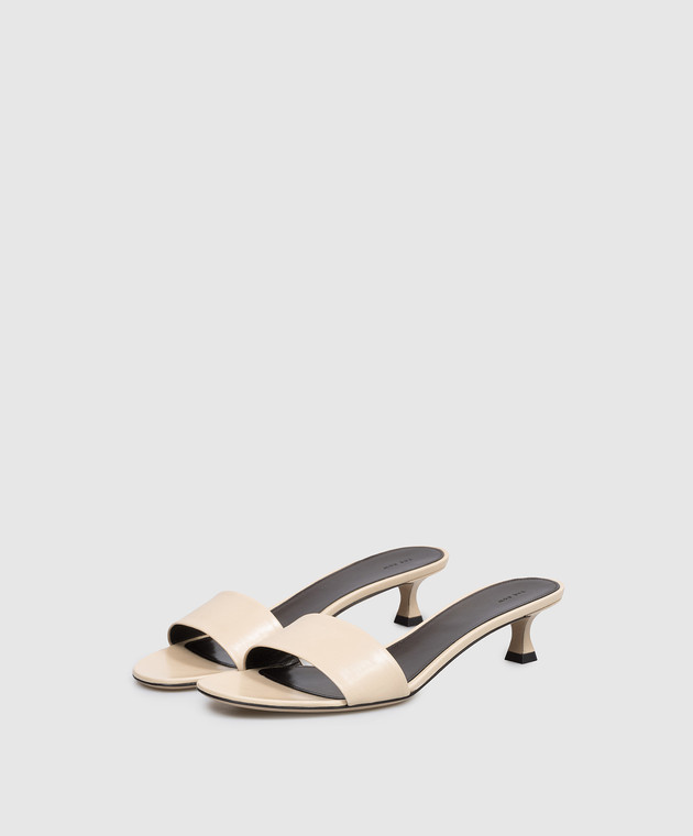 The Row Бежеві шкіряні мюлі F1825SL1 зображення 2