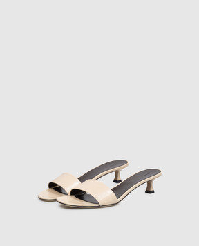 The Row Бежеві шкіряні мюлі F1825SL1