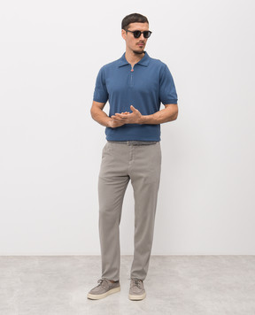 Kiton Сірі штани з патчем UPLACK0606H