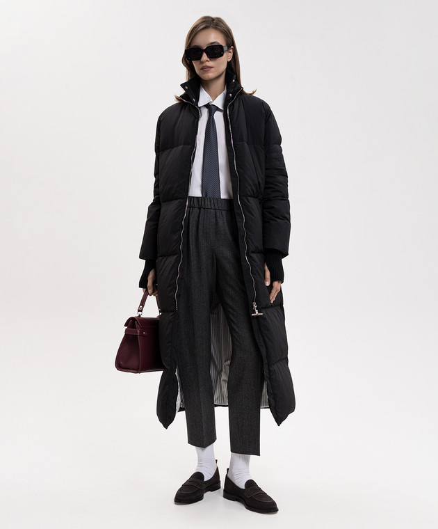 Thom Browne Черный пуховик FOR131XF1095 изображение 2