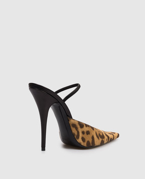 Saint Laurent Коричневі шкіряні мюлі TUILERIES 859140AAF3J