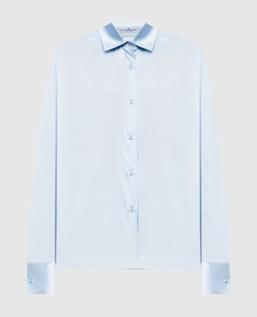 Ermanno Scervino Блакитна блуза із шовку D482K772NXE