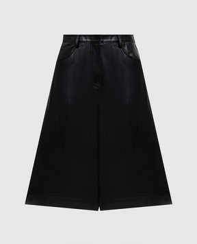 Juun.j Черные кожаные бермуды JW593ZW035