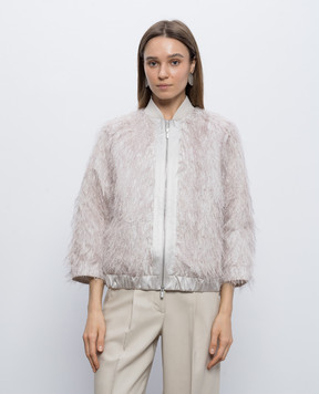 Peserico Бежевая куртка с бахромой E2107104740