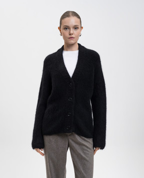 Loulou de Saison Черный кардиган LYNN с шерстью альпаки LYNN