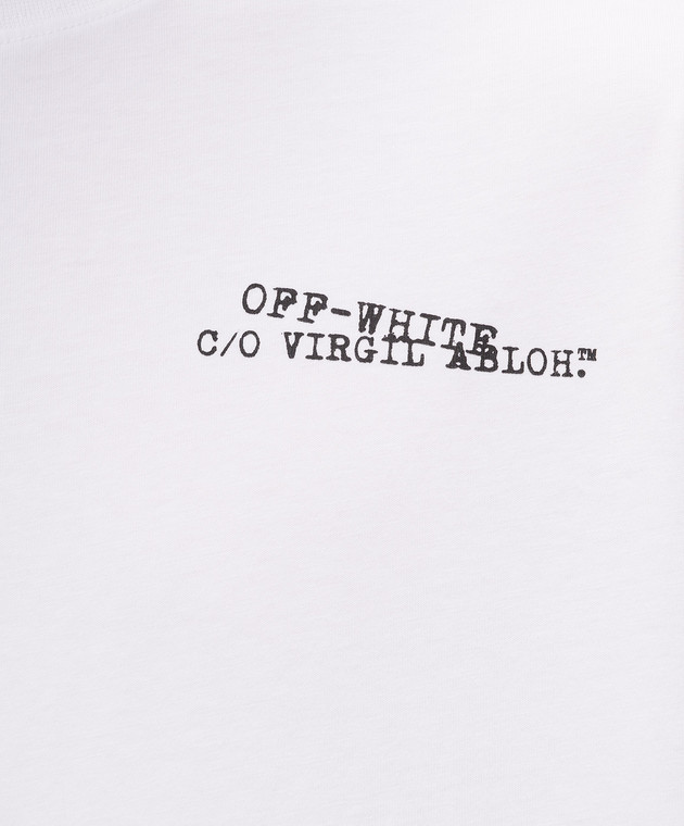 Off-White Белая футболка Type Arrow 44MAA120S26J00K изображение 5