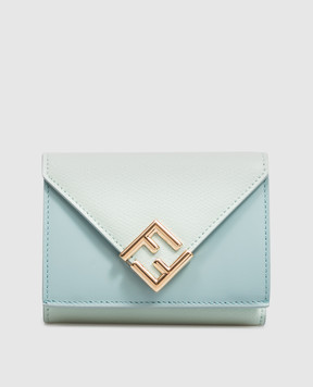 Fendi Зеленый кожаный портмоне FF Diamonds 8M0559ALV4