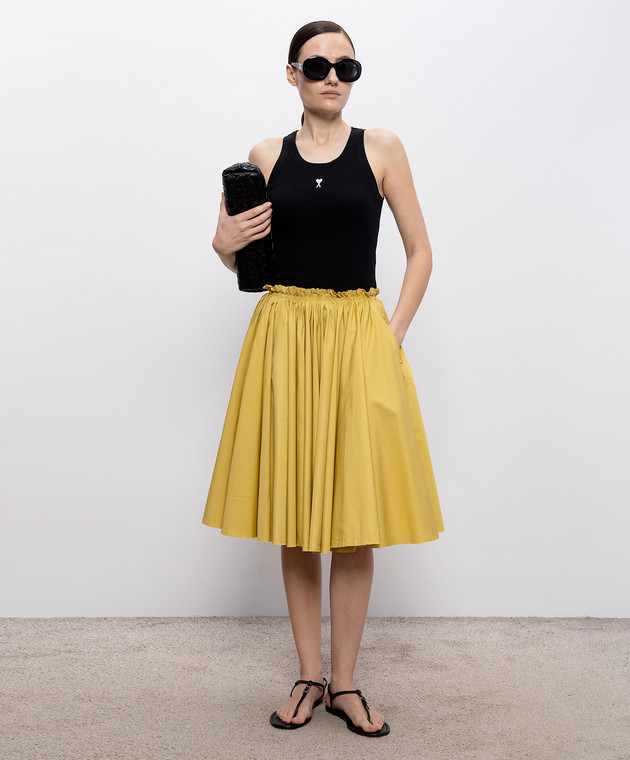Ami Paris Жовта спідниця FSK444CO0063 зображення 2