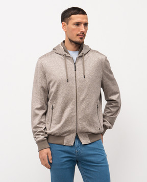 Stefano Ricci Бежева куртка з шовку і льону MZJ6100060KL002U